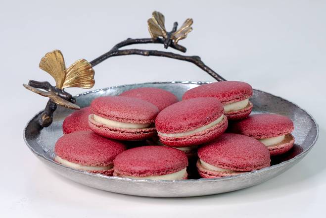 Order Red Velvet Macarons - 1 Dozen food online from Lb Cake Stop store, Baldwin Park on bringmethat.com