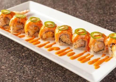 Order Seared Salmon Roll 8pcs food online from #35 store, Seattle on bringmethat.com
