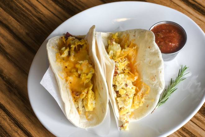 Order Breakfast Taco (2) (V, VG, GF) food online from Kerbey Lane Cafe store, Austin on bringmethat.com