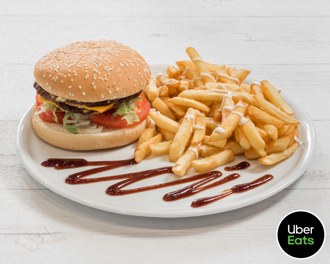 Menu burger double cheese