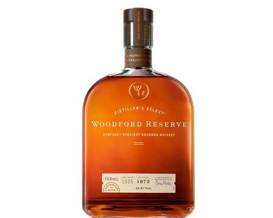 Order Woodford Reserve, 750mL bourbon (45.2% ABV) food online from Woodbury Wine & Spirits store, ORLANDO on bringmethat.com
