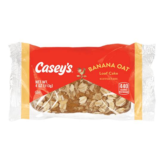 Order Casey's Banana Oat Loaf Cake 4oz food online from Casey's General Store store, Sioux City on bringmethat.com
