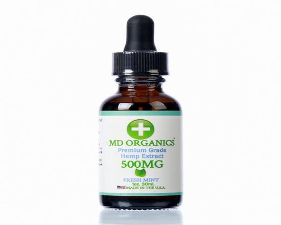 Order 500mg Fresh Mint Tincture Oil food online from Md Organics store, Boca Raton on bringmethat.com