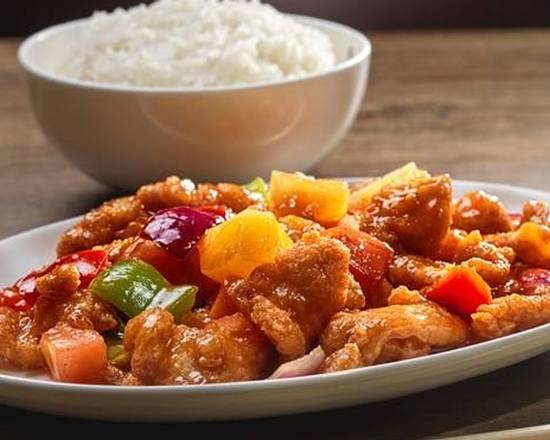 Order Sweet & Sour Chicken food online from Inchin Bamboo Garden store, San Ramon on bringmethat.com