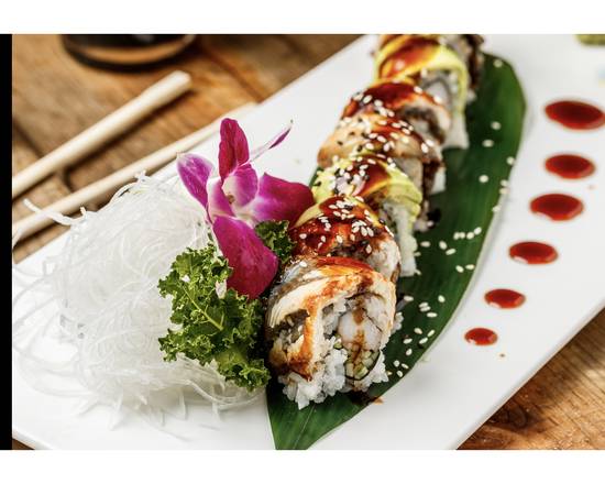 Order Flying Dragon Roll food online from Fuji Sushi Asian Cuisine store, La Porte on bringmethat.com