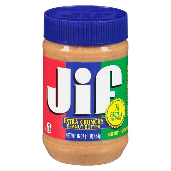 Order JIF Extra Crunchy Peanut Butter 16oz food online from Everyday Needs by Gopuff store, Montgomery on bringmethat.com