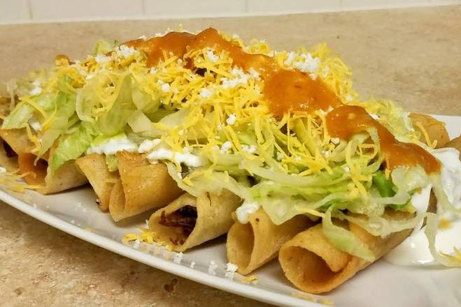 Order Rolled Tacos with Guacamole food online from Mia Quesadillas store, Tucson on bringmethat.com