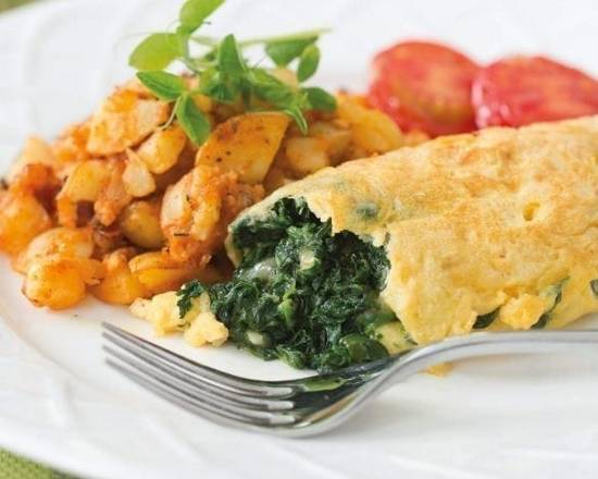 Order Spinach Omelet food online from Brooklyn Bagel Boys store, New York on bringmethat.com