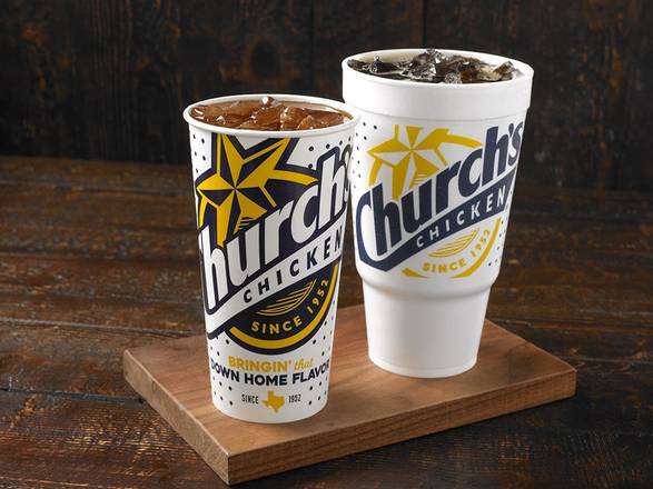 Order Large Fountain Drink food online from Church's Chicken store, Corpus Christi on bringmethat.com