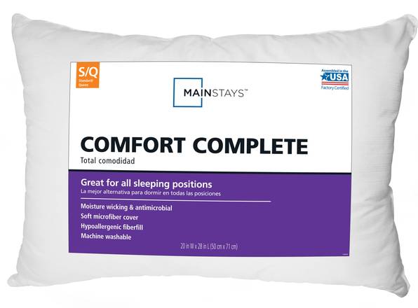 Order Mainstays Comfort Complete Bed Pillow food online from Turbo Merce store, Alpharetta on bringmethat.com