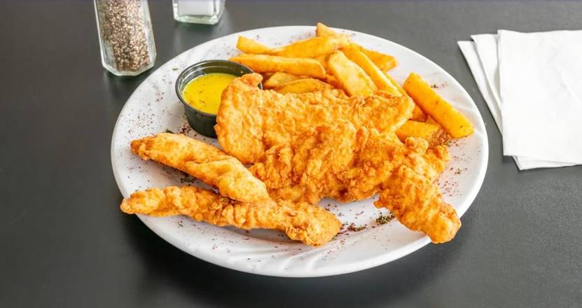 Order Chicken Fingers W/ Fries food online from Habeeb Grill By Pita Grill And Creperie store, Franklin on bringmethat.com