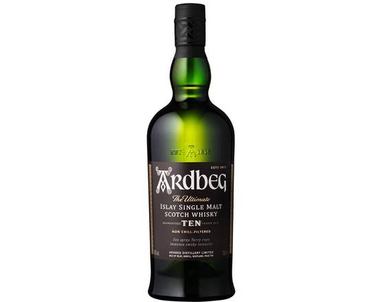Order Ardberg - 10 Year  food online from Santa Monica Liquor store, Santa Monica on bringmethat.com