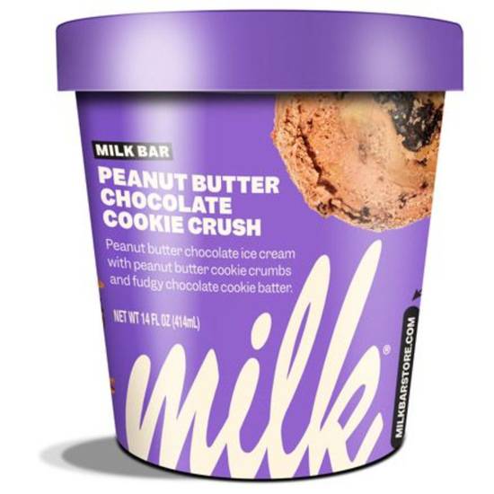 Order Milk Bar Peanut Butter Choc Cookie Ice Cream (14 oz) food online from Milk Bar store, South Miami on bringmethat.com