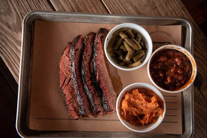 Order Signature Angus Brisket Platter food online from 4 Rivers Smokehouse - UCF store, Orlando on bringmethat.com