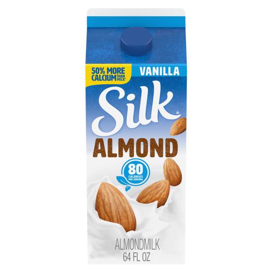 Order Silk Vanilla Almond Milk 1/2 Gallon food online from Everyday Needs by Gopuff store, St. Petersburg on bringmethat.com