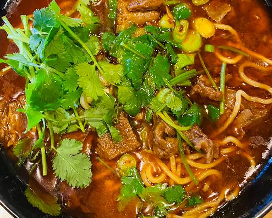 Order Spicy Beef Noodle Soup-川味牛腩面 food online from Spicy empire store, San Mateo on bringmethat.com