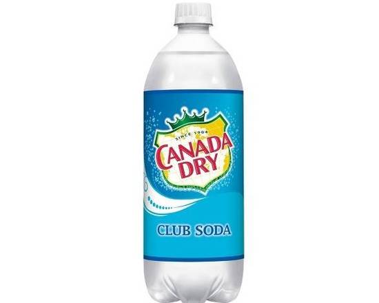 Order Canada Dry Club Soda, 1L mixer food online from Woodbury Wine & Spirits store, ORLANDO on bringmethat.com