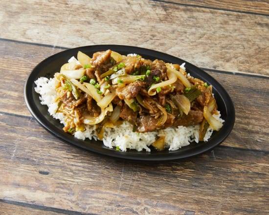 Order Mongolian Beef food online from Joy Yee's Noodles store, Naperville on bringmethat.com