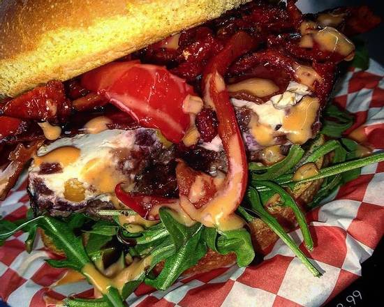 Order The Spanish Burger (La Española Hamburguesa) food online from Shik store, Miami on bringmethat.com