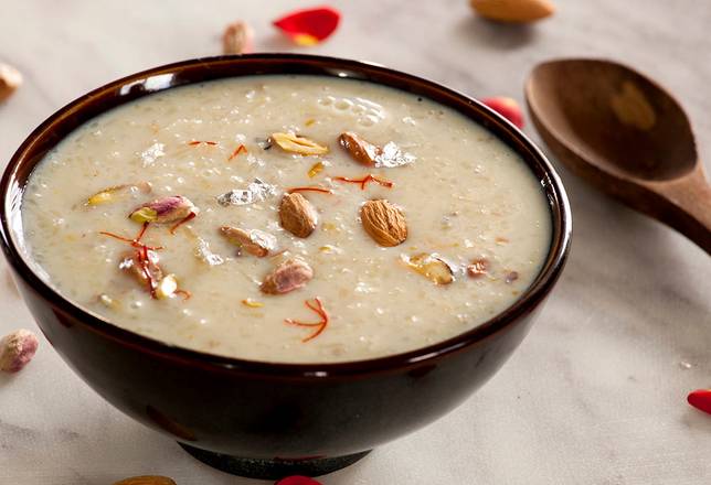 Order Kheer ( rice pudding ) 1lb food online from Mezban Restaurant store, Houston on bringmethat.com