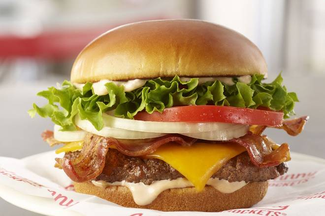 Order Bacon Cheddar food online from Johnny Rockets store, McAllen on bringmethat.com