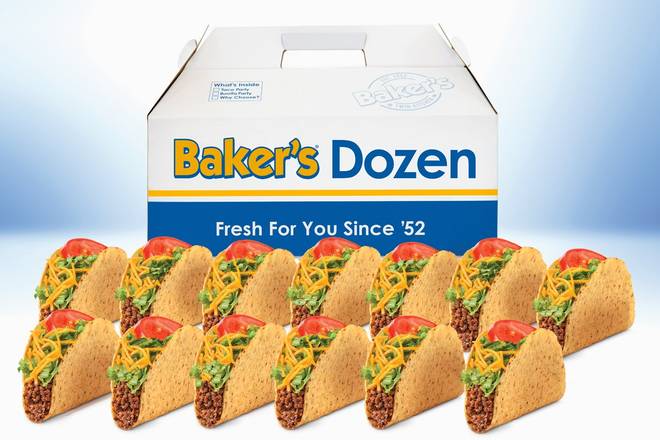 Order Baker's Dozen Tacos food online from Baker Drive-Thru store, San Bernardino on bringmethat.com