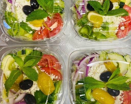 Order Side Greek Salad food online from Mo Gyro & Kabob store, Buford on bringmethat.com