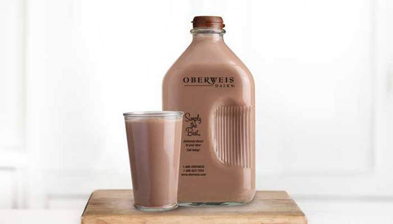 Order Chocolate Milk (1/2 Gallon) food online from Oberweis Dairy store, Elgin on bringmethat.com