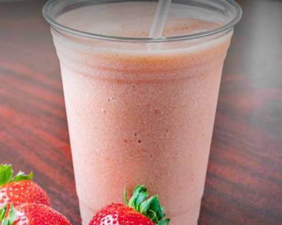 Order 16oz The Classic Banana and Strawberry Smoothie food online from All Day Power Breakfast store, Doral on bringmethat.com