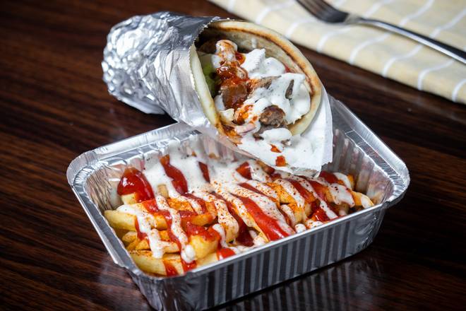 Order Gyro Wrap come with fries  food online from Austin Habibi store, Austin on bringmethat.com