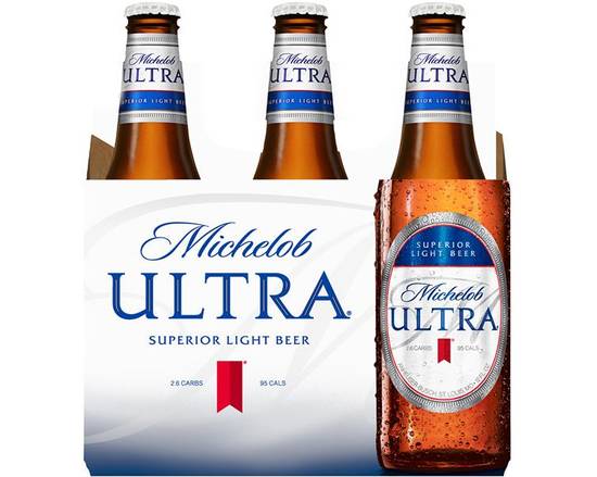Order Michelob Ultra, 6pk-12oz bottle beer (4.2% ABV) food online from Golden Ox Liquors store, Saint Augustine on bringmethat.com