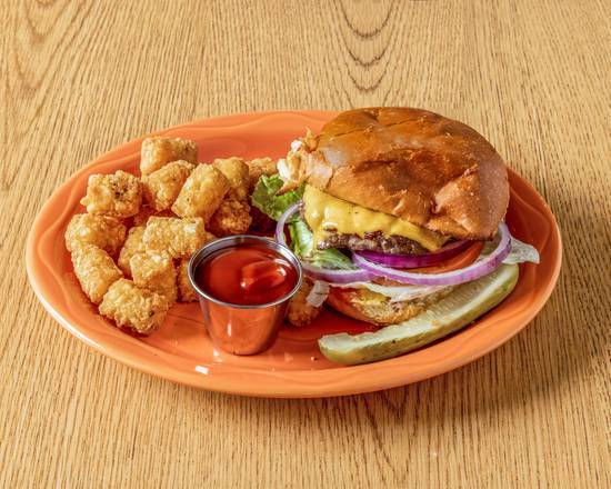 Order Cheeseburger food online from Replay Sports Pub And Arcade store, Beaverton on bringmethat.com