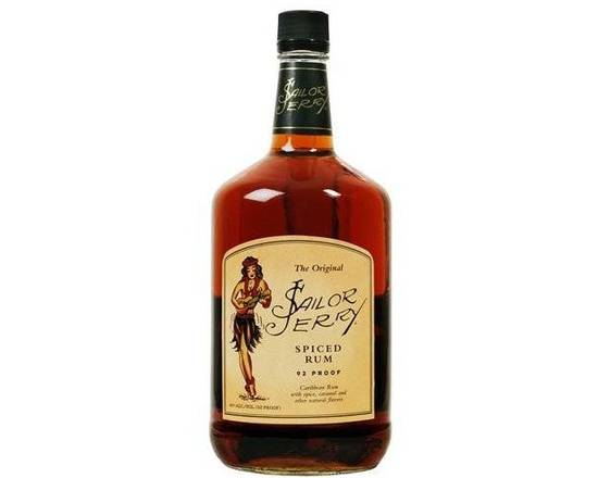 Order Sailor Jerry Spiced, 1.75L rum (46.0% ABV) food online from Woodbury Wine & Spirits store, ORLANDO on bringmethat.com