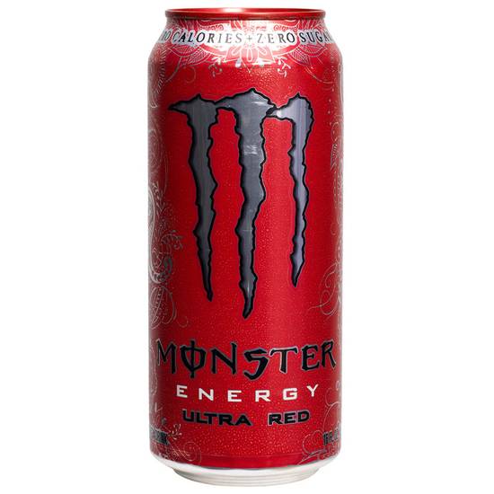 Order Monster Energy Ultra Red 16oz Can food online from Everyday Needs by Gopuff store, Coral Gables on bringmethat.com