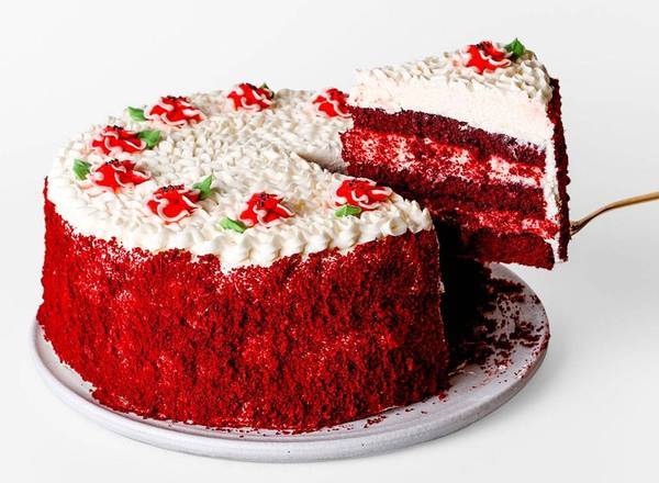 Order Slice Red Velvet Cake food online from Sweet Lady Jane Bakery store, Santa Monica on bringmethat.com