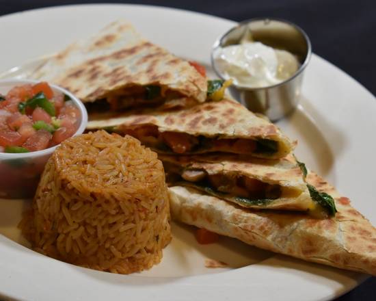 Order Vegetarian Lover Quesadilla food online from Crystal city sports pub store, Arlington on bringmethat.com