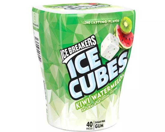 Order Ice Breakers Kiwi Watermelon Ice Cubes Gum - 40 Pieces food online from Trumbull Super Stop store, Trumbull on bringmethat.com
