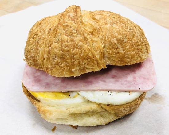 Order Croissant Sandwich: Ham & Egg food online from Donut Tacos Palace store, Austin on bringmethat.com