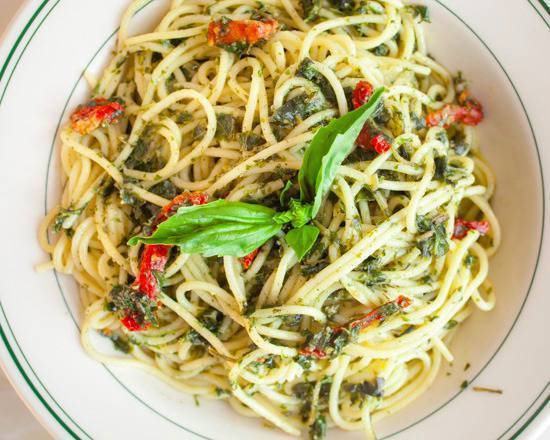 Order Homemade Pesto Pasta food online from Olympia Pizza & Spaghetti House store, Seattle on bringmethat.com