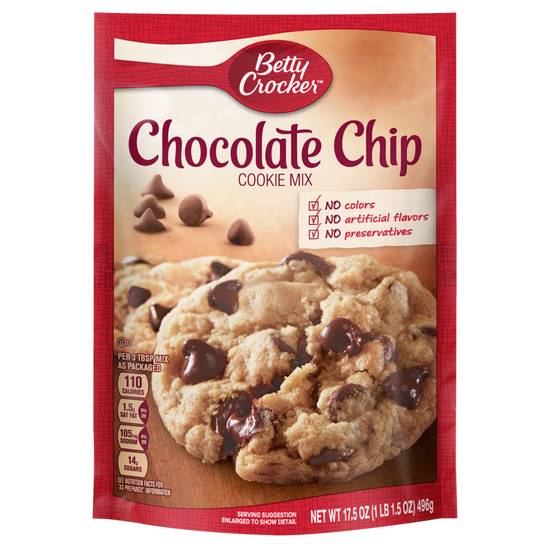 Order Betty Crocker Chocolate Chip Cookie Mix 17.5oz food online from Everyday Needs by Gopuff store, Baton Rouge on bringmethat.com
