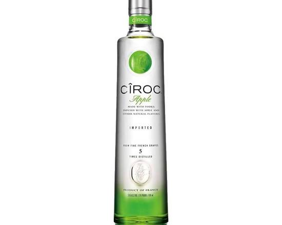 Order Ciroc Apple, 750mL vodka (35.0% ABV) food online from Woodbury Wine & Spirits store, ORLANDO on bringmethat.com