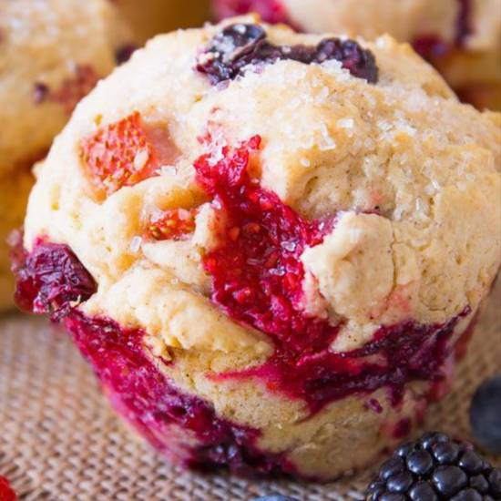 Order Mixed Berries Muffin (Gluten-free)  food online from Black Elephant Coffee store, Los Angeles on bringmethat.com