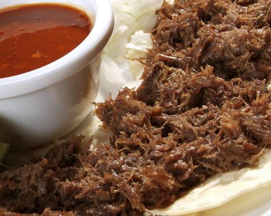 Order Beef Barbacoa Tacos food online from Chihua Restaurant & Bar store, El Paso on bringmethat.com