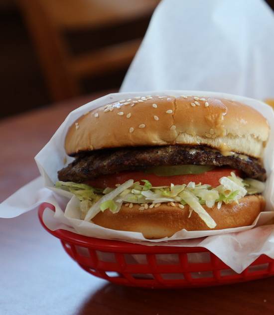 Order Norm's Famous 1/4lb Burger food online from Norm's Famous Charbroiled Hamburgers store, Whittier on bringmethat.com