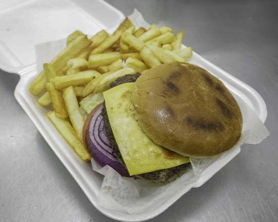 Order Burger food online from J Lemon Pepper Fish & Chicken store, Jacksonville on bringmethat.com