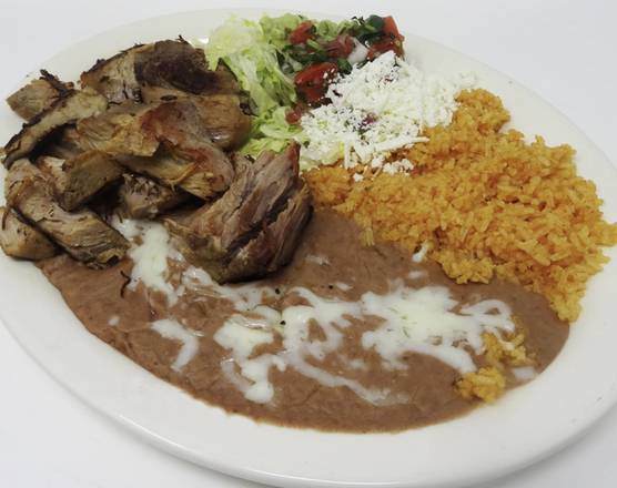 Order Carnitas Plate food online from Taco Libre store, Jacksonville on bringmethat.com