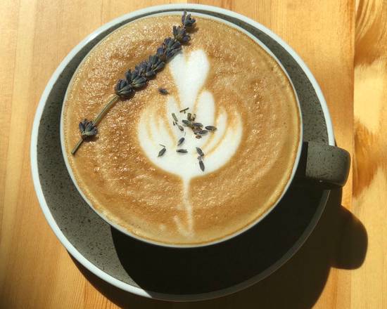 Order Lavender Latte food online from Cup Of Blooms store, San Mateo on bringmethat.com