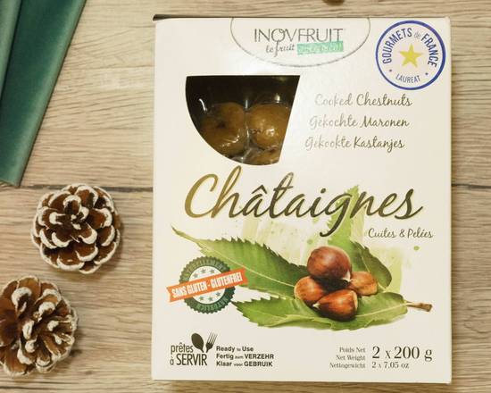 Châtaignes cuites et pelées - 400g