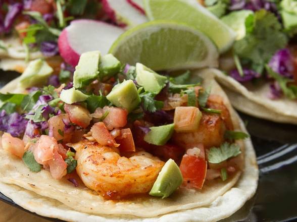 Order Shrimp Tacos food online from El Camion store, Seattle on bringmethat.com