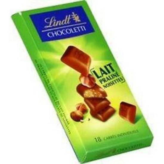 Chocolat lait praliné noisette lindt
